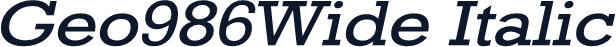 Geo986Wide Italic