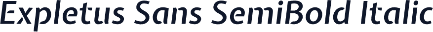 Expletus Sans SemiBold Italic