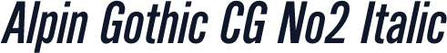 Alpin Gothic CG No2 Italic