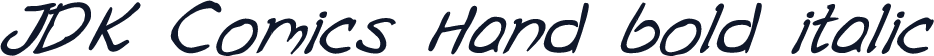 JDK Comics Hand bold italic