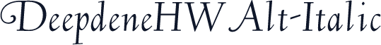 DeepdeneHWAlt-Italic