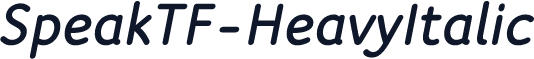 SpeakTF-HeavyItalic