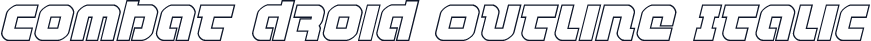 Combat Droid Outline Italic