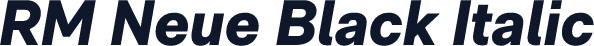 RM Neue Black Italic