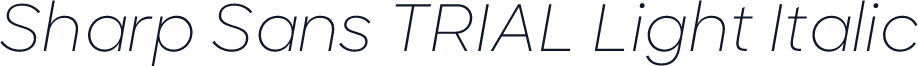 Sharp Sans TRIAL Light Italic