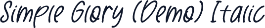 Simple Glory (Demo) Italic