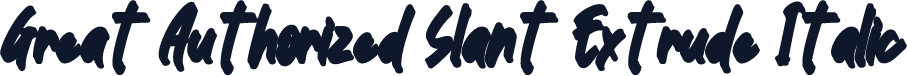 Great Authorized Slant Extrude Italic
