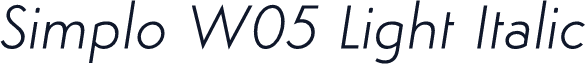 Simplo W05 Light Italic