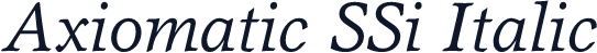Axiomatic SSi Italic