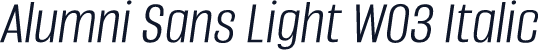 Alumni Sans Light W03 Italic