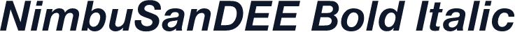 NimbuSanDEE Bold Italic