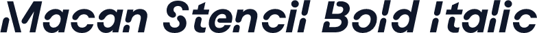 Macan Stencil Bold Italic