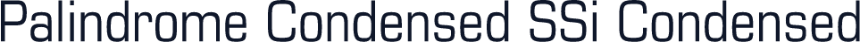 Palindrome Condensed SSi Condensed