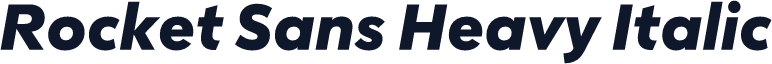 Rocket Sans Heavy Italic