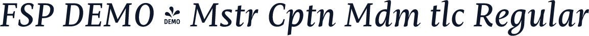 FSP DEMO - Mstr Cptn Mdm tlc Regular