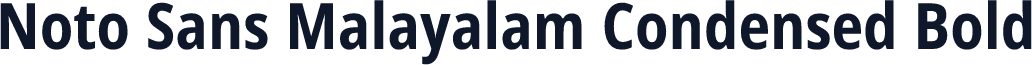 Noto Sans Malayalam Condensed Bold