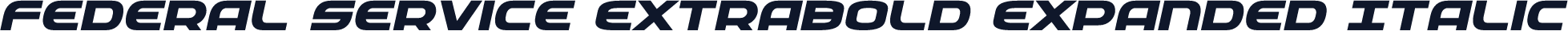Federal Service ExtraBold Expanded Italic