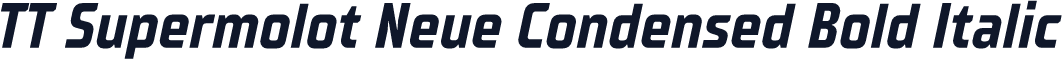 TT Supermolot Neue Condensed Bold Italic