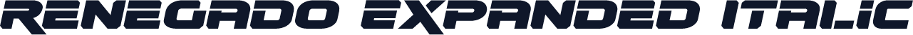 Renegado Expanded Italic