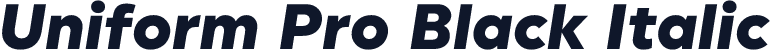 Uniform Pro Black Italic