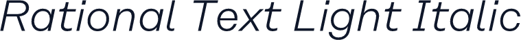 Rational Text Light Italic