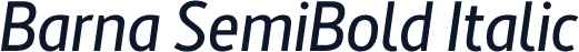 Barna SemiBold Italic