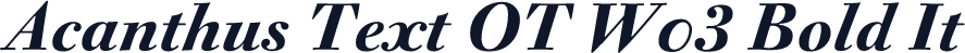 Acanthus Text OT W03 Bold It