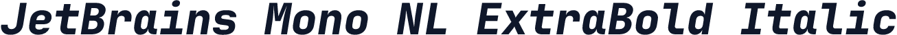 JetBrains Mono NL ExtraBold Italic