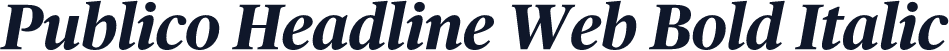 Publico Headline Web Bold Italic