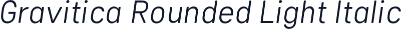 Gravitica Rounded Light Italic