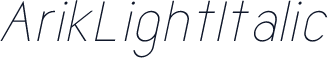 ArikLightItalic