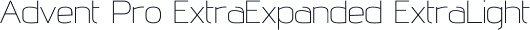 Advent Pro ExtraExpanded ExtraLight