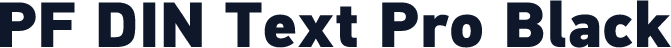PF DIN Text Pro Black