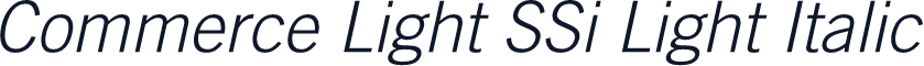 Commerce Light SSi Light Italic