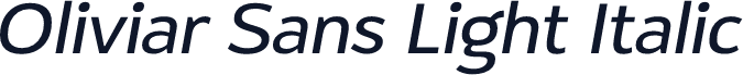 Oliviar Sans Light Italic