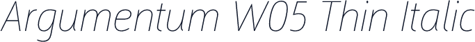 Argumentum W05 Thin Italic