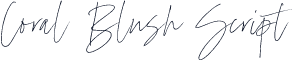 Coral Blush Script