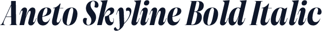 Aneto Skyline Bold Italic