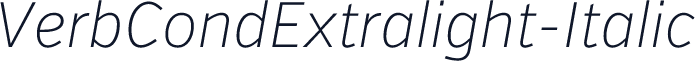VerbCondExtralight-Italic