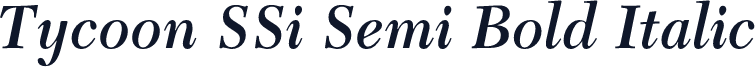 Tycoon SSi Semi Bold Italic