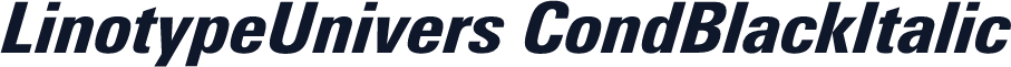 LinotypeUnivers CondBlackItalic