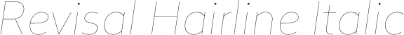 Revisal Hairline Italic