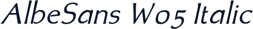 AlbeSans W05 Italic