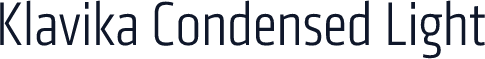 Klavika Condensed Light
