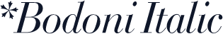 *Bodoni Italic