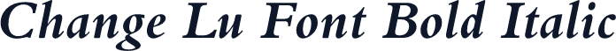 Change Lu Font Bold Italic