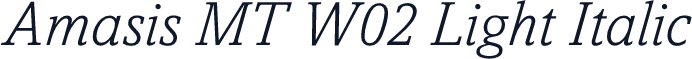 Amasis MT W02 Light Italic