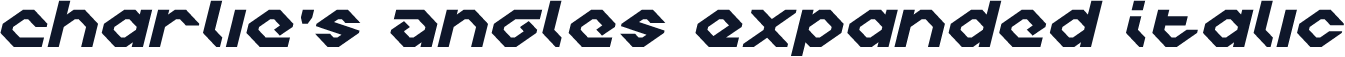 Charlie's Angles Expanded Italic