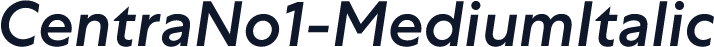 CentraNo1-MediumItalic