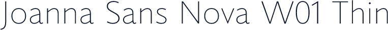 Joanna Sans Nova W01 Thin